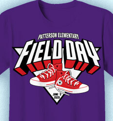 Elementary School Shirts - Field Day Sneakers - desn-905f9